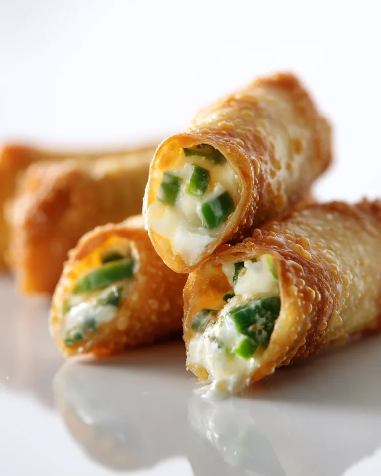 Crispy Jalapeno Popper Egg Rolls with Creamy Cheese Filling