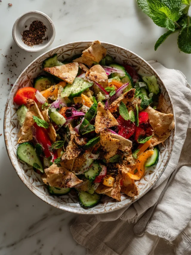 Fresh & Crunchy Tomato and Herb Fattoush Salad